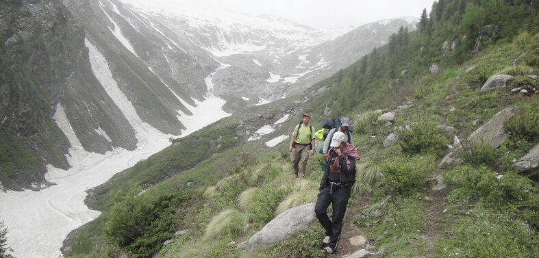 Indrahar Pass Trek Route